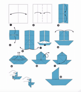 Схема кораблика з паперу | Блог OLX